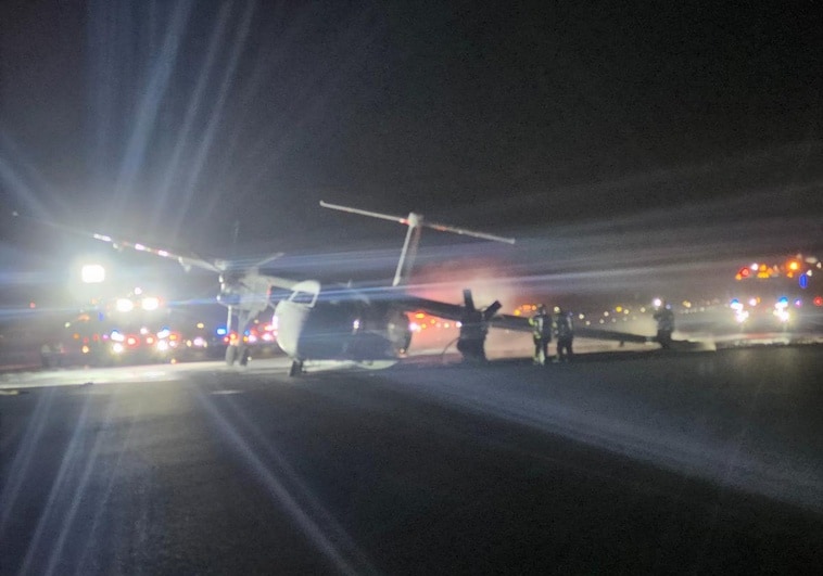 Un avión de Air Canada sufre un accidente por un fallo en el tren de aterrizaje y provoca un incendio