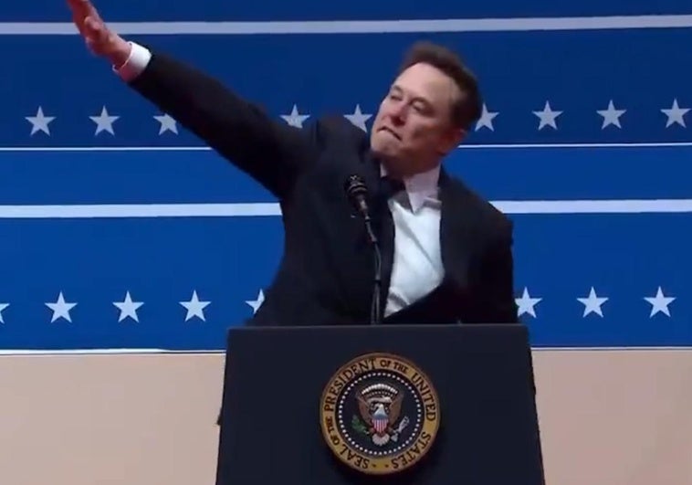 Polémica por el gesto de Musk que algunos vinculan con el saludo nazi en un evento trumpista