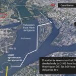 Mapa del lugar y qué se sabe del accidente en Washington entre un avión de pasajeros y un helicóptero militar