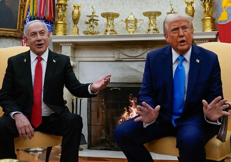 Trump recibe a Netanyahu con un mensaje para los palestinos: «Adorarían irse de Gaza»