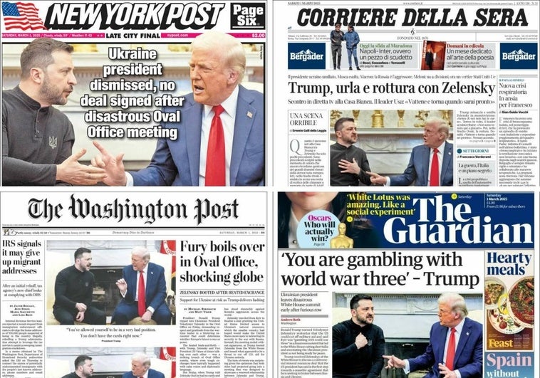 «La furia hierve en el Despacho Oval»: la prensa internacional reacciona a la bronca de Trump a Zelenski