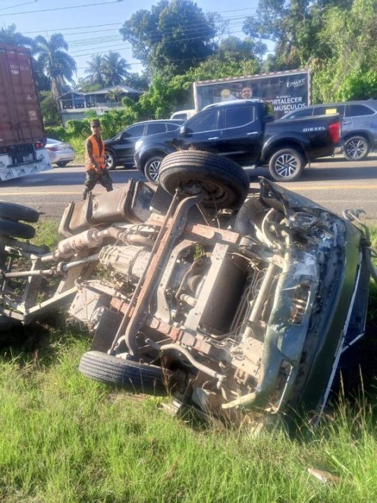 Accidente en Bonao: varios muertos tras choque entre camión de carga y vehículo militar