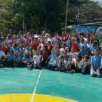 Indias del club San Vicente imparte clínica de baloncesto femenino escuela Ojo de Agua Salcedo