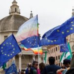 Gran manifestación por Europa en Roma, tras las críticas de Trump a la UE