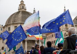 Gran manifestación por Europa en Roma, tras las críticas de Trump a la UE