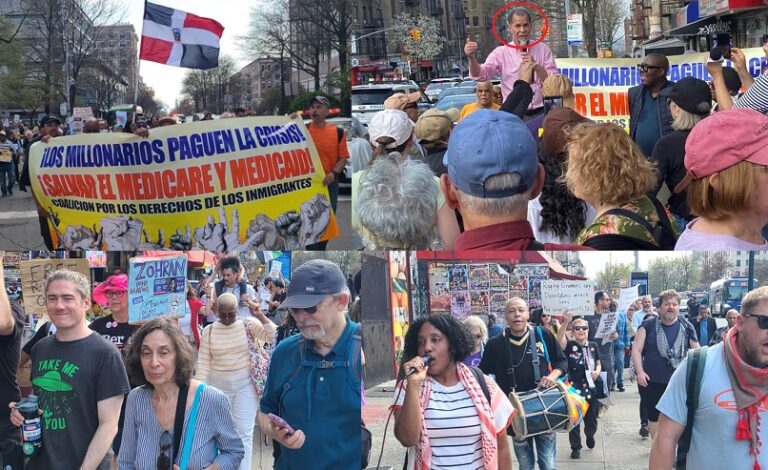 Dominicanos Alto Manhattan se unen a protesta nacional contra política presidente Trump