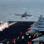 Un caza de EE.UU. cae al mar Rojo tras fallarle los frenos cuando aterrizaba en el portaaviones: es el segundo en 10 días