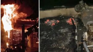 Incendio ocurrido en Villa Riva dejó en la calle a dos mujeres y una niña