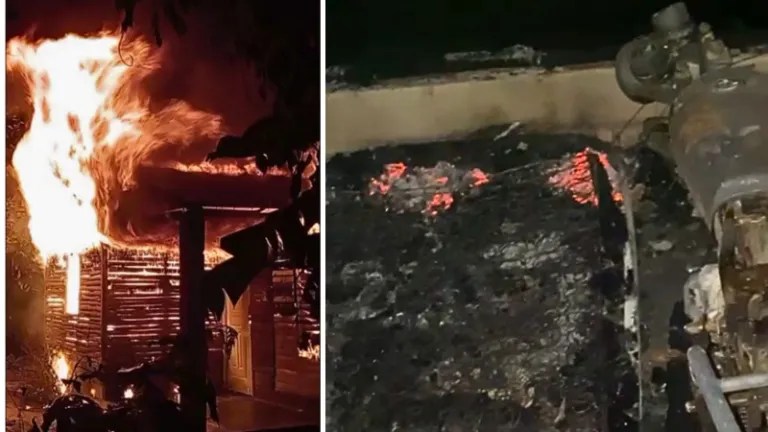 Incendio ocurrido en Villa Riva dejó en la calle a dos mujeres y una niña