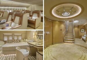 Así es el Boeing 747-8, el avión que Qatar quiere regalar a Trump: un palacio en el cielo con cinco salones, once baños y muebles en cuero