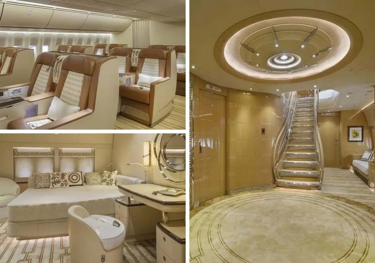 Así es el Boeing 747-8, el avión que Qatar quiere regalar a Trump: un palacio en el cielo con cinco salones, once baños y muebles en cuero