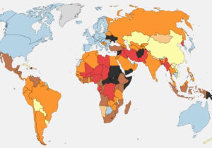 Mapa de la peligrosidad en el mundo en 2025: nivel de riesgo por países