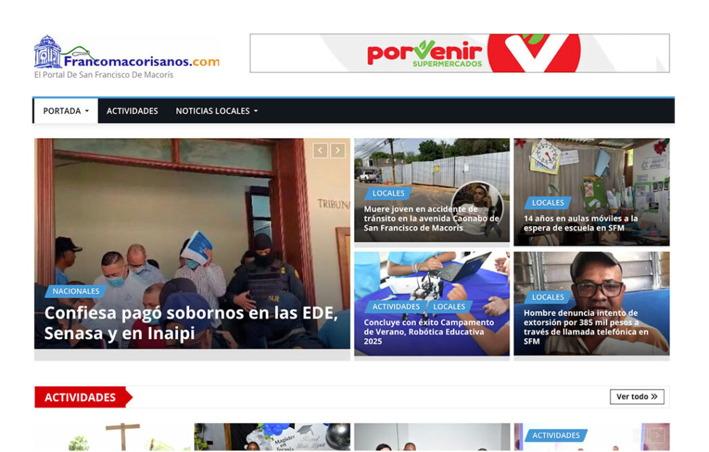 Francomacorisanos.com presenta su nueva imagen y plataforma digital, a tono con las demandas actuales